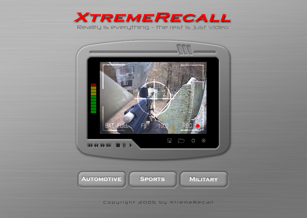 Third mockup of home page for Xtreme Recall web site. Third mockup of home page for Xtreme Recall web site.