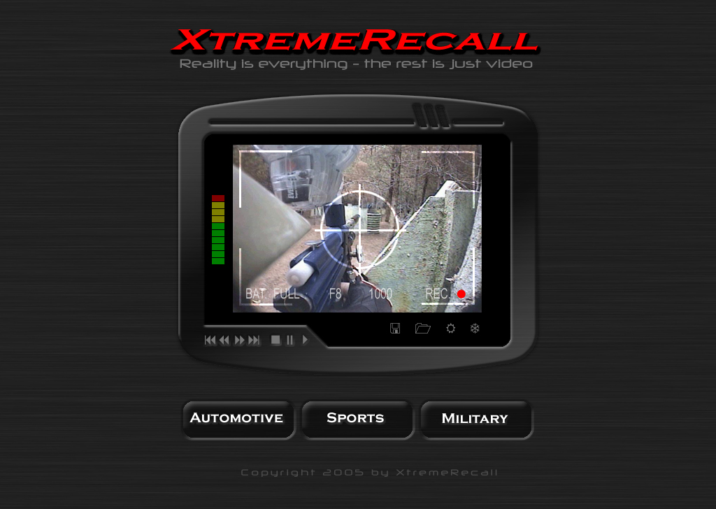 Fourth mockup of home page for Xtreme Recall web site. Fourth mockup of home page for Xtreme Recall web site.